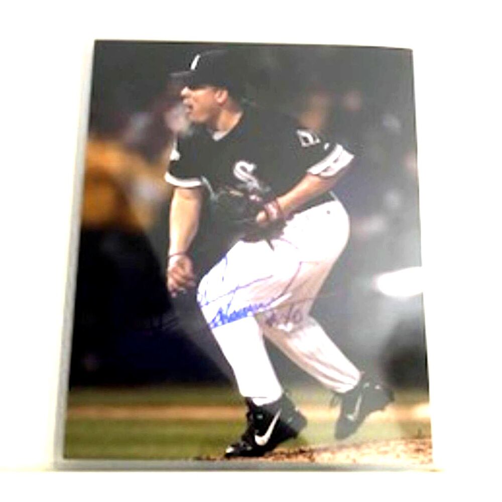 Bartolo Colon . Size: 8 x 10 Autographed Picture w/ Certificate of Authenticity